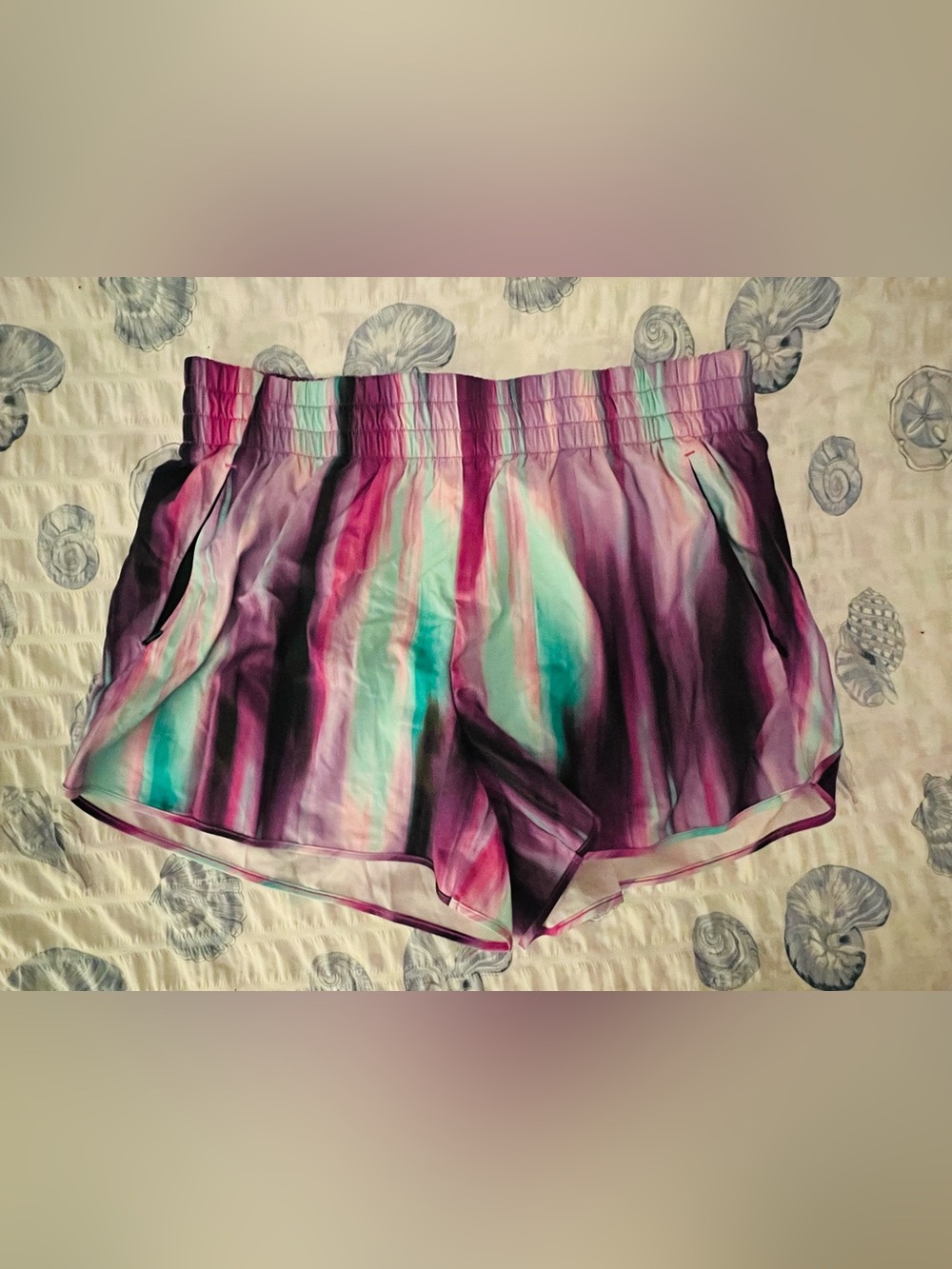 Xersion Colorful Streak Quick-Dri Moisture Wicking Running Shorts
